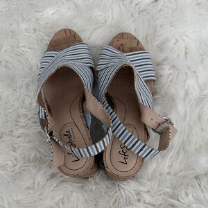 Life Stride Women's Espadrilles - Blue and Tan